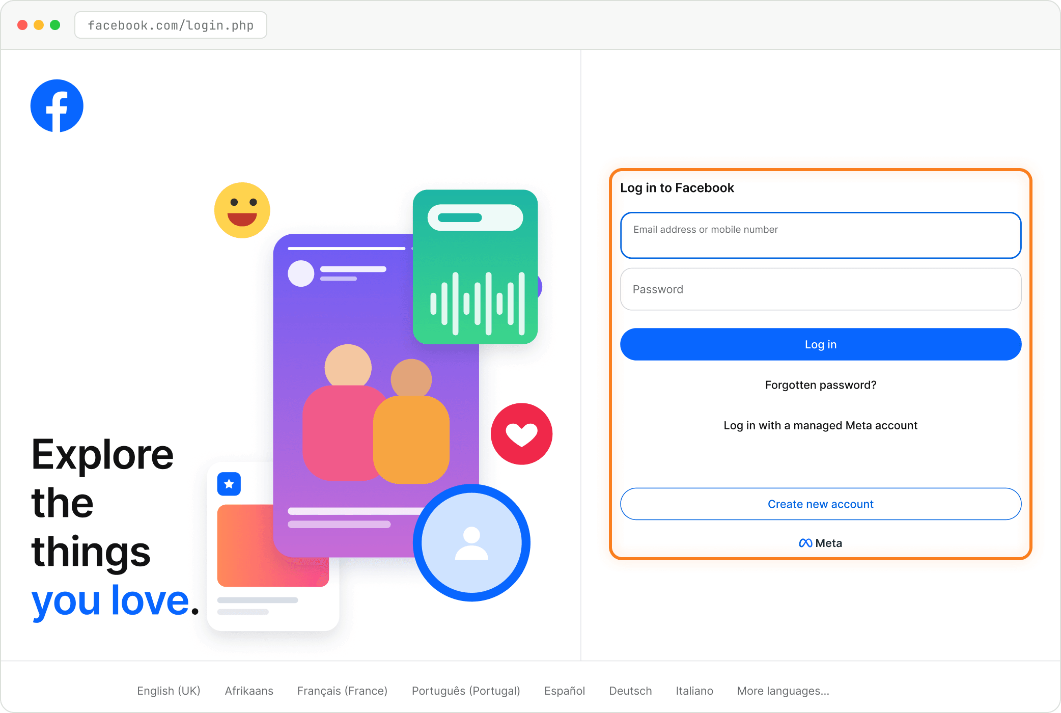 Step: Log in to Facebook (only if you are logged out)