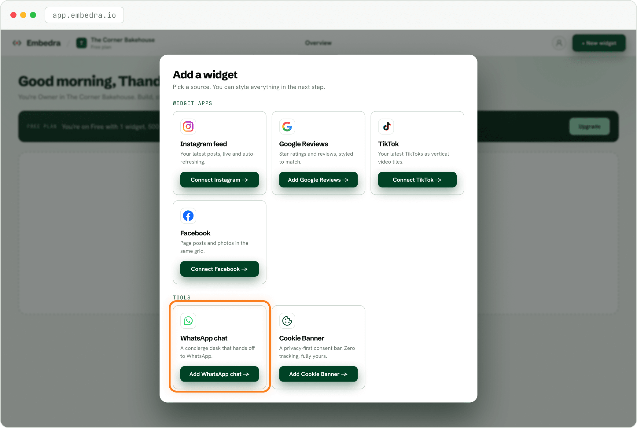 Step: Pick "WhatsApp chat"