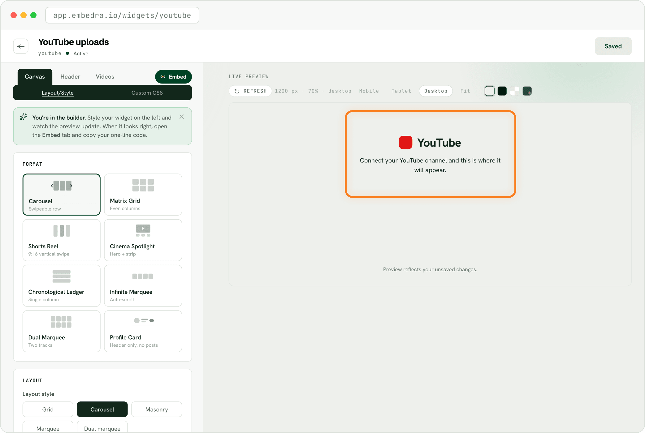 Step: Pick "YouTube"