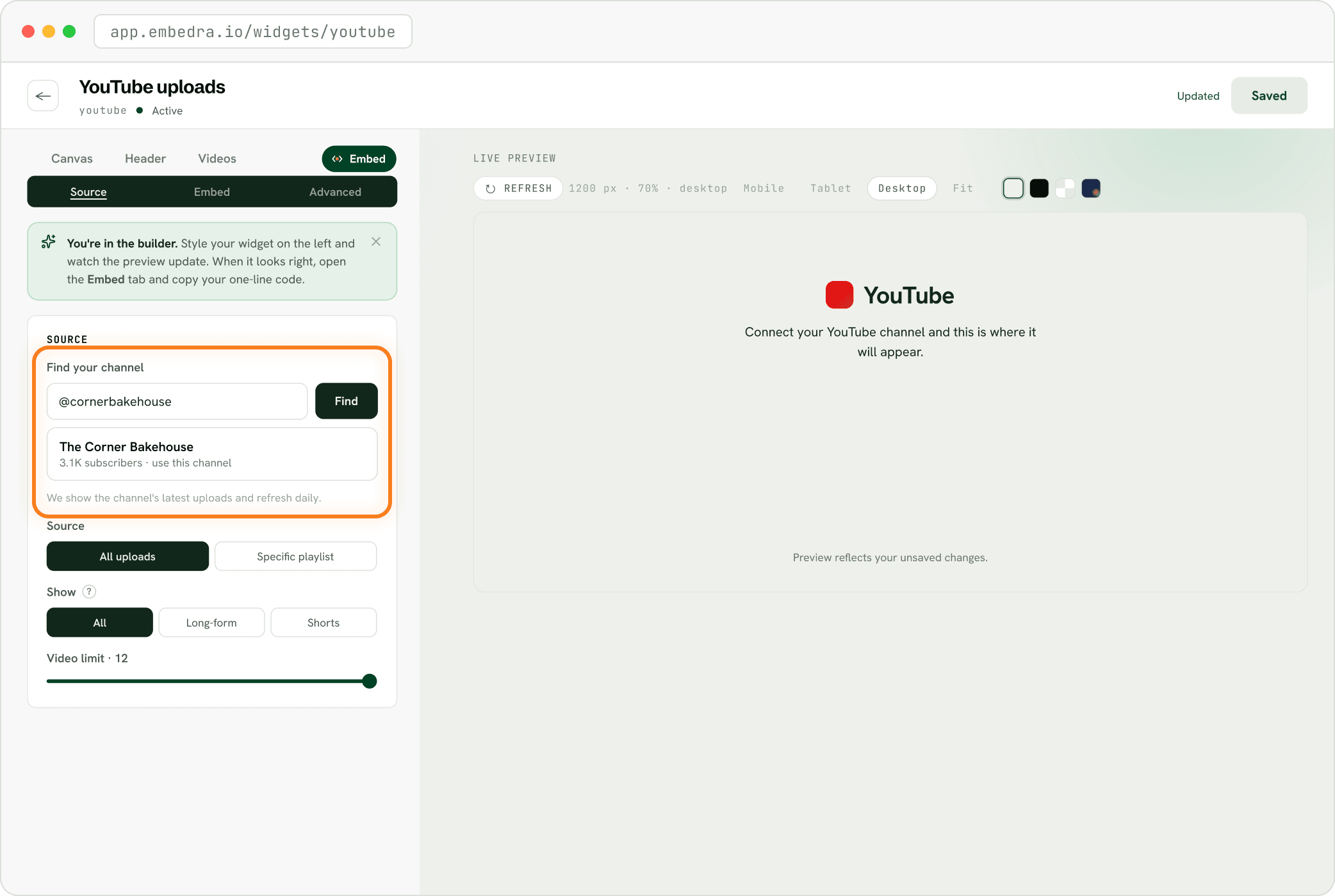 Step: Find your channel